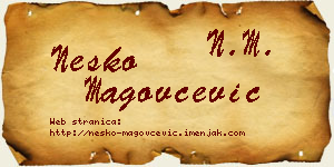 Neško Magovčević vizit kartica